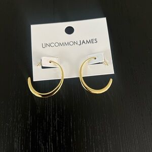 NWT UNCOMMON JAMES GOLD HOOP EARRINGS